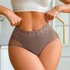 High Waist Seamless Briefs for Women Soft Stretch Underwear Breathable Mesh Design Comfortable Fit Panties Pack