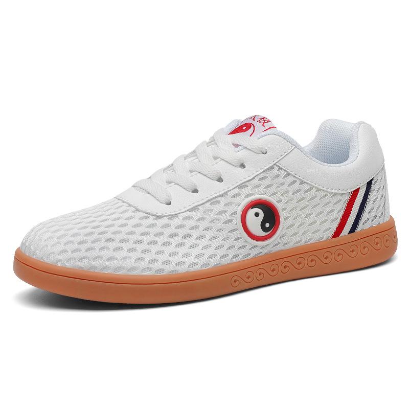 Tai Chi shoes wear-resistant beef tendon sole Tai Chi practice shoes breathable mesh Kung Fu martial arts shoes special white cloth shoes
