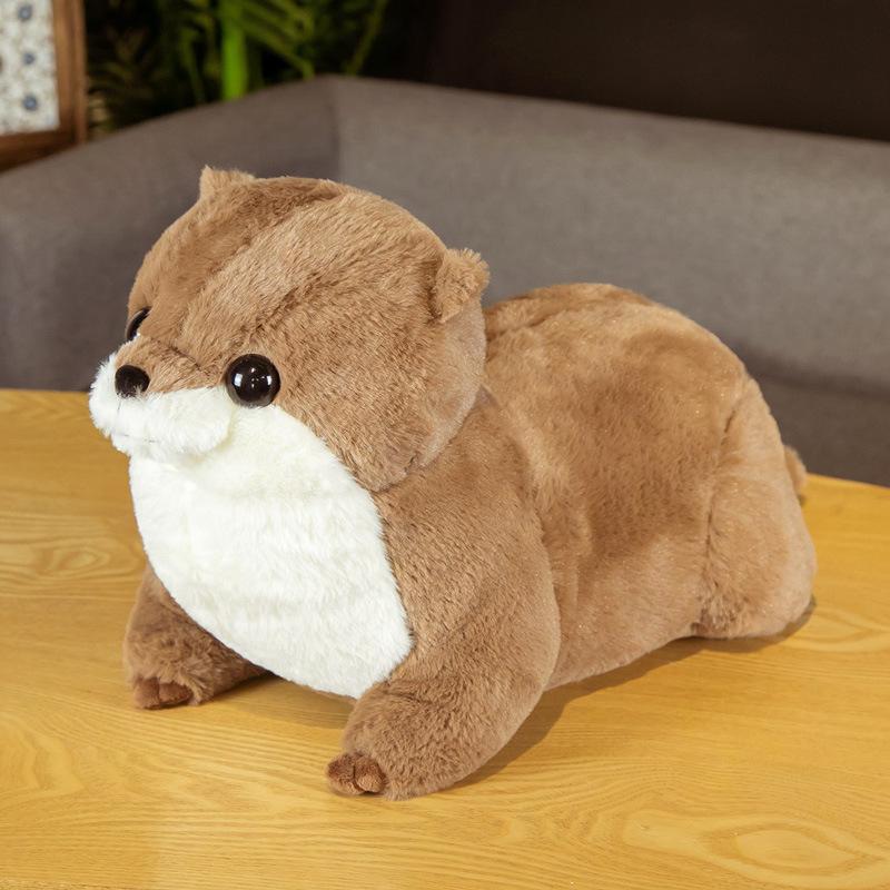 Cute Lying Otter Doll Plush Toy Otter Doll Children Soothing Pillow Rag Doll Birthday Gift Female
