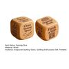 2Pcs Wooden Quilter Dice with 6 Engraved Quilting Tasks Handmade Quilting Projects Decision Dice Inspiration Tool Sewing Quilting Crafts Enthusiasts