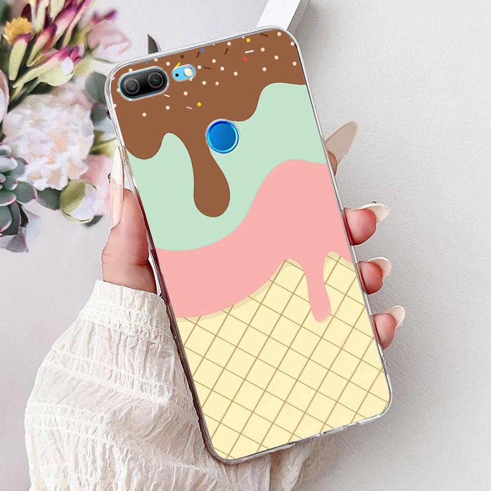 Clear For Honor 9 Lite Case Cute Cat Fashion Flowers Funny Painted Back Cover For Honor 9Lite Phone Case LLD-L21 LLD-L31 LLD-L11