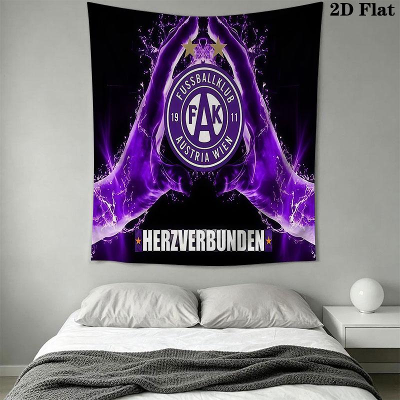 FK Austria Wien A Wall Hanging Printed Fabric Blanket Decorative Tapestries for Bedroom Living Room Home Decor