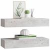 Vidaxl Półki Ścienne Z Szufladą, 2 Szt., Szare, 60 X 23,5 X 10 Cm, Mdf