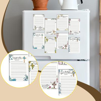 8 Bibel Haftnotizen. Notizblöcke mit christlichen, inspirierenden Zitaten für das Bibelstudium, Erinnerung