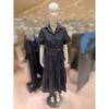 Open Collar Shirring Flare Dress C262mse131