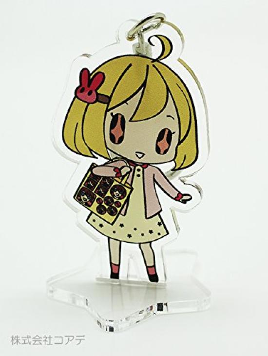Coade Acrylic Keychain Rubber Star Shape CONC-CO49 Stand, Single,