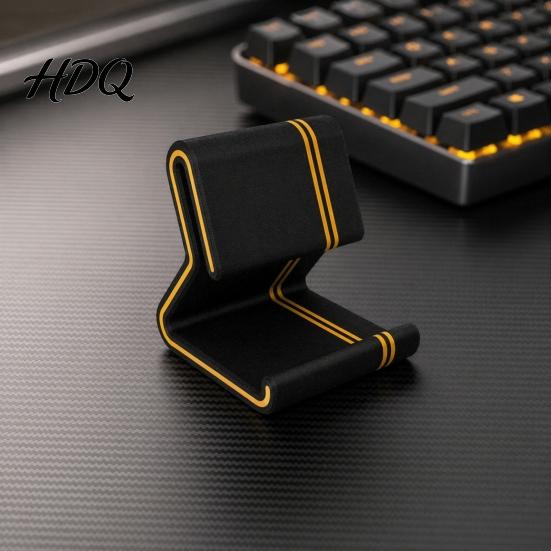 One-piece Molded Phone Holder 3D Printed Stand Colorful Line with Anti-Slip Base