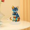 Animal Statue Tabletop Ornament with Display Base Shatterproof Acrylic Animal Figurine for Home Office Desk Decoration