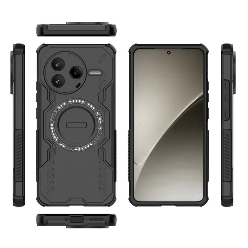 For Poco F7 Pro Case Cover Xiaomi Poco F7 Pro Capas PC Shockproof Annular Magnetic Adsorption Wireless Charge Fundas Poco F7 Pro