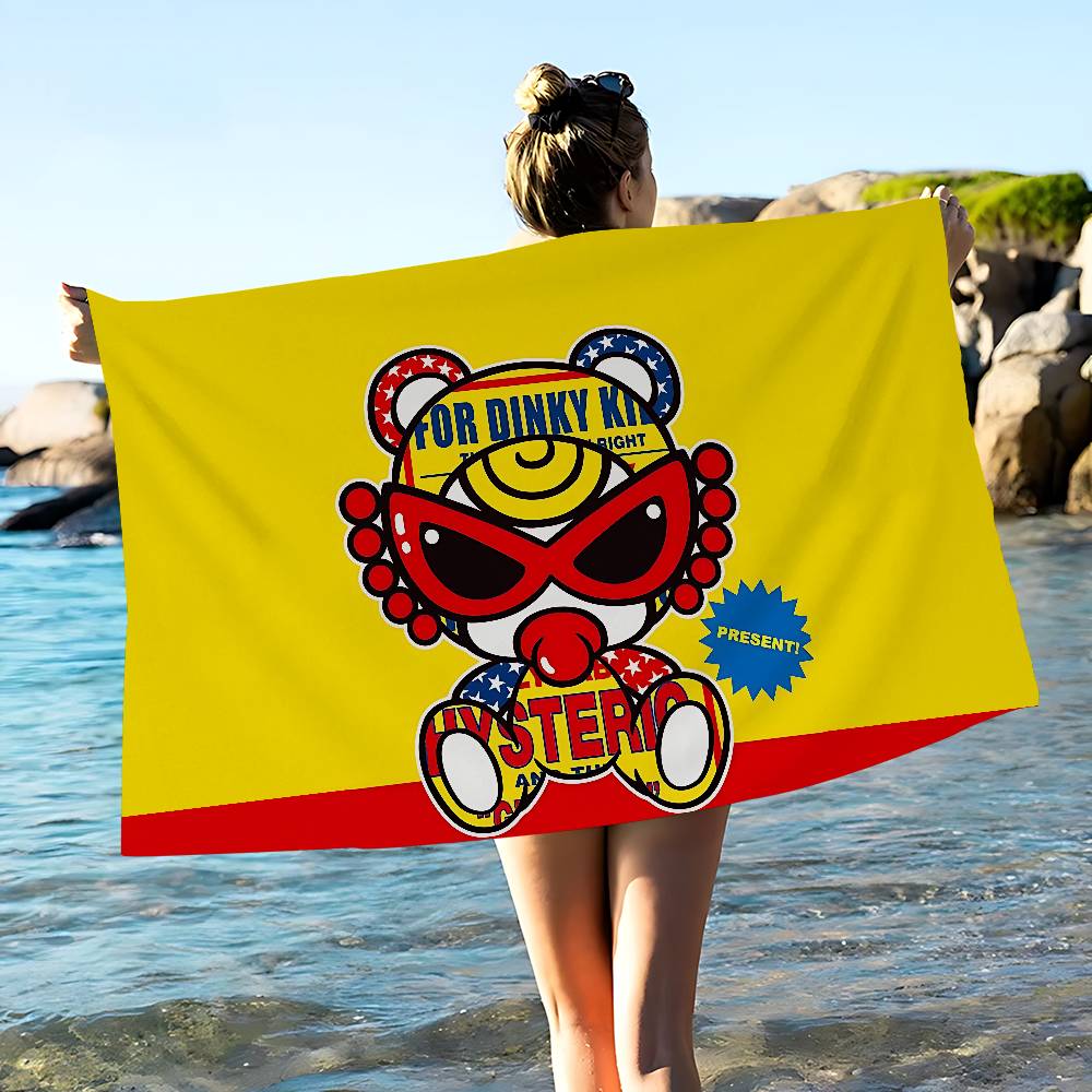 Japan Fashion H-Hysteric M-Mini Microfiber Printed Beach Towel Mountain Climbing Yoga Beach Swimming Running Absorbent Towel
