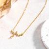 Luxury Tredny Gold Color Stainless Steel Beating Heart Crystal Pendant Necklace for Women Charm Bride Party Collar Jewelry Gift