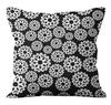 Merry Christmas Decoration Pillow Pillowcase Black White Plaid Cushion Cover Home Sofa Chair Short Plush Material