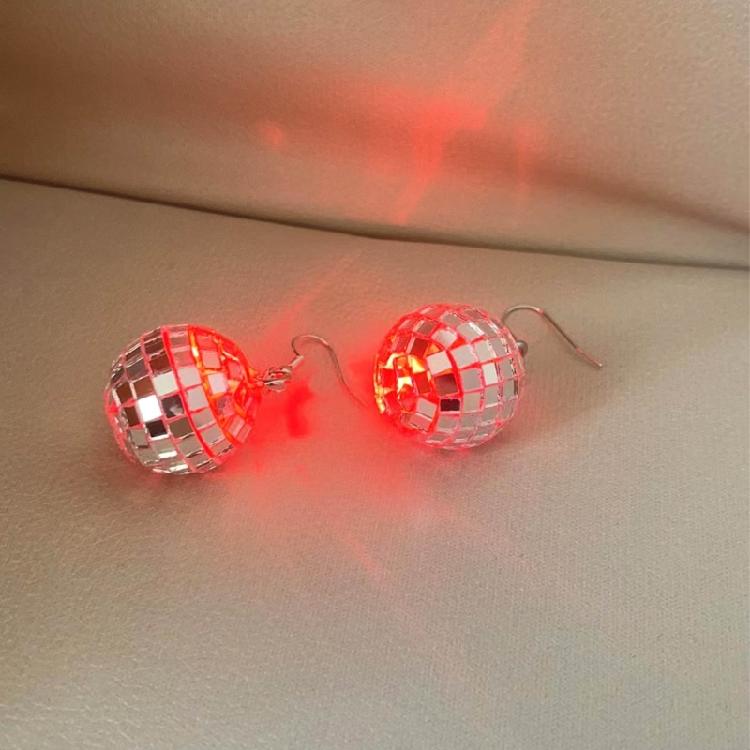 Reflective Ball Earrings Dangle Earrings Ear Jewelry for Fashion Enthusiasts