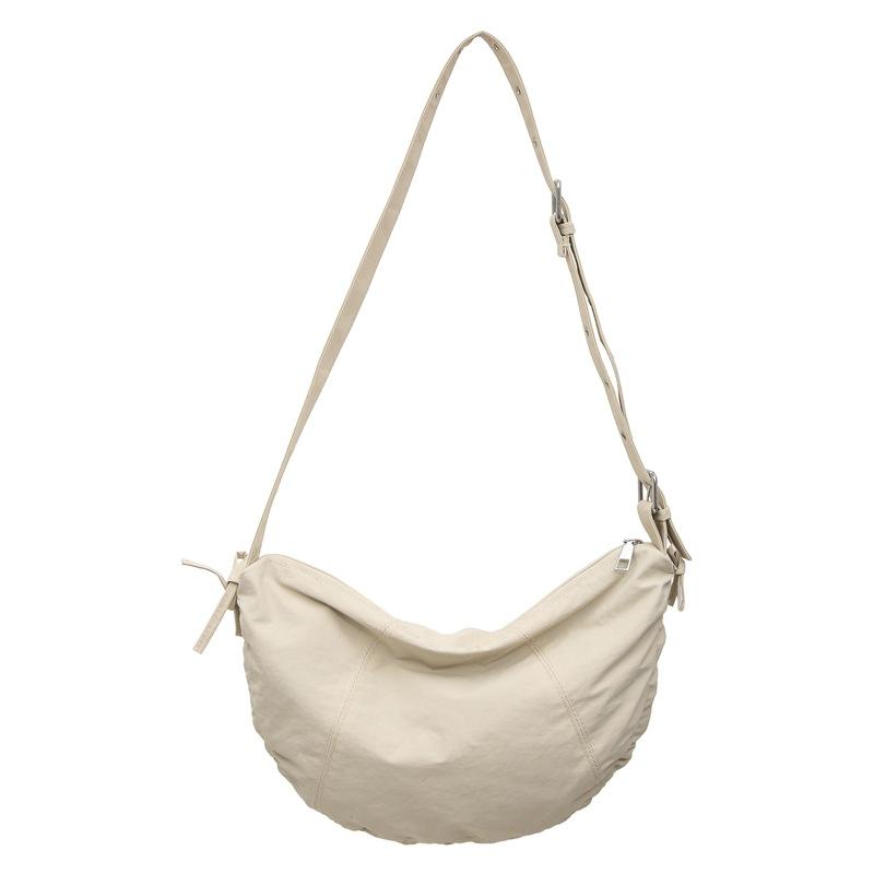 

Simple Pleated Ladies Shoulder Bags Large Capacity Women s Hobos Underarm Bag Candy Color Lightweight Female Crossbody Bag бежевый