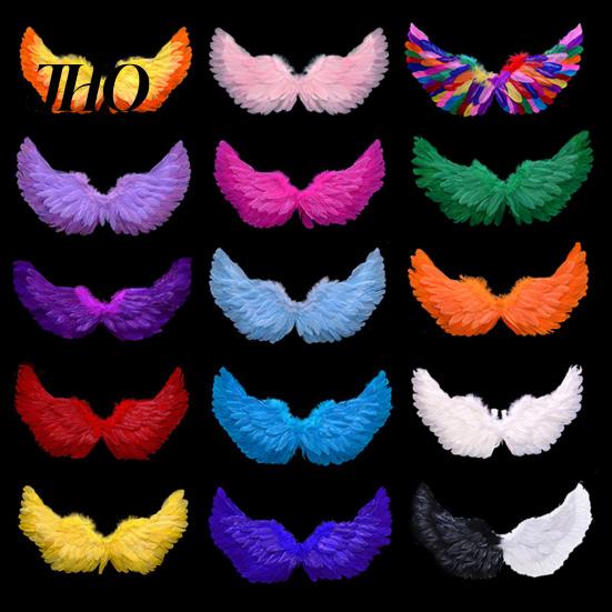 Adjustable Angel Wing Straps 2Pcs Feather Wings for Women Girls Fairy Costume Compact with Elastic Halloween Cosplay Party Stage Performance
