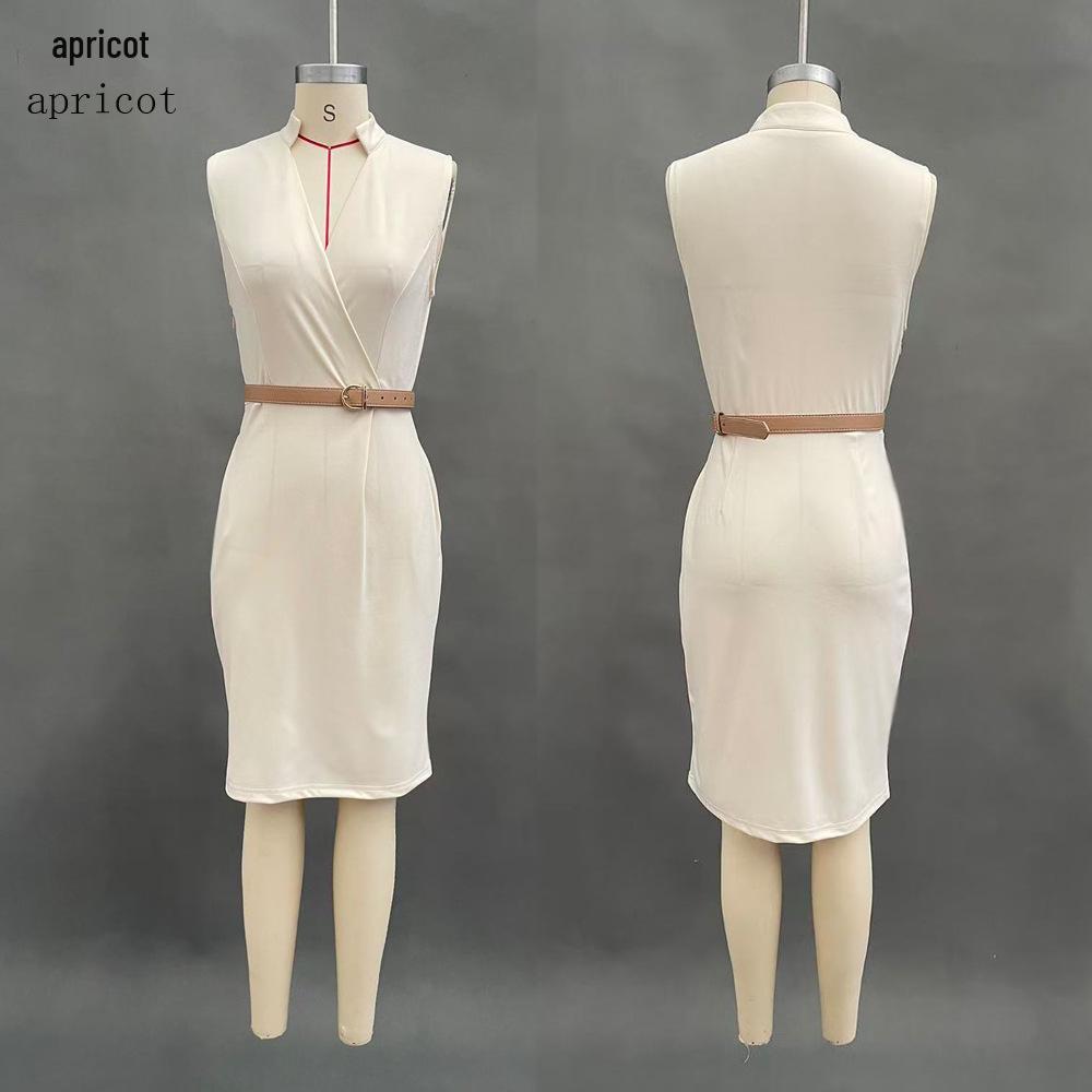 Elegant Casual Sleeveless Belted Pocket Dress (2026)