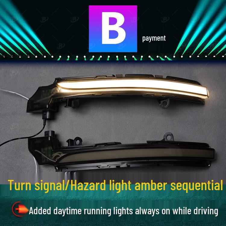 Jaguar F-TYPE Rearview Mirror Blue Sequential Turn Signal & Daytime Running Light Modification.