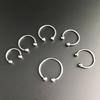 Men Stainless Steel Open Cuff Ring Segment Ring Body Piercing Jewelry Round Rings(Size:25mm,28mm, 30mm, 32mm,35mm, 40mm)