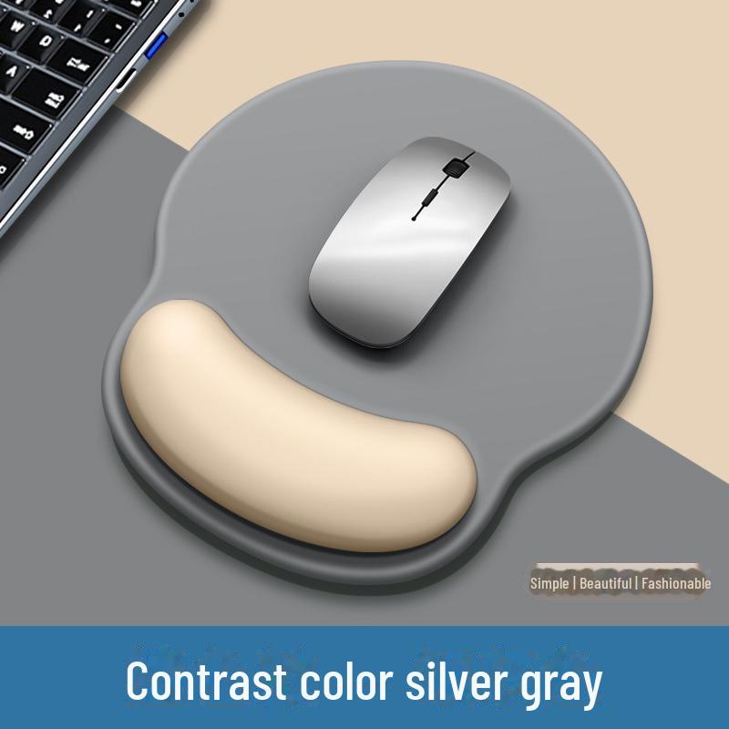 Gradient Logo Wrist Support Mouse Pad - Silicone Ergonomic Wrist Guard for Girls