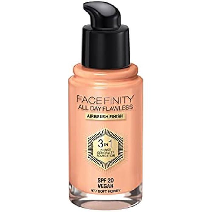 Fond de teint - Max Factor - Facefinity 3In1 - Teinte Soft Honey Tono 77 - SPF 20 - Résistant à la brillance