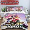 Parure de lit 3 pièces avec housse de couette (1*Housse de couette + 2*Taie d'oreiller, sans noyau), Ensemble de literie personnalisé Motif Mighty Morphin Power Rangers, Décoration de chambre à coucher à la maison Gi