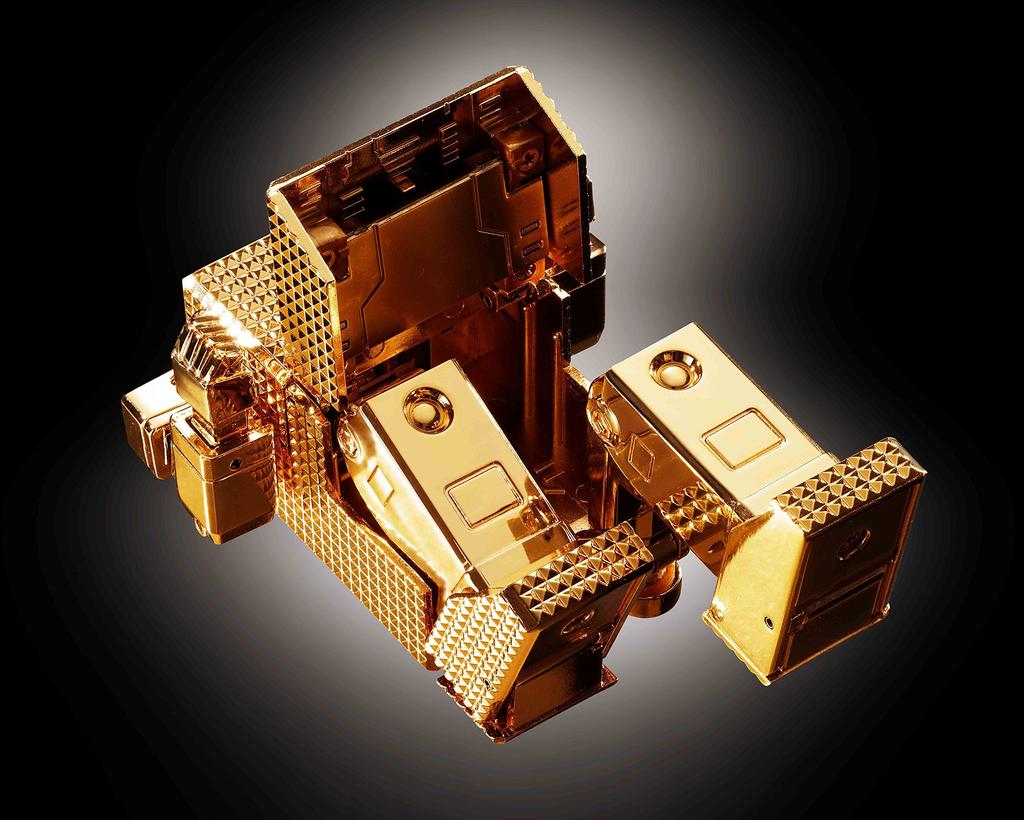 TAMASHII NATIONS Soul of Chogokin Golden Warrior Gold Lightan Gold Lightan 24K gold plated finish Approximately 130mm robot painted movable figure