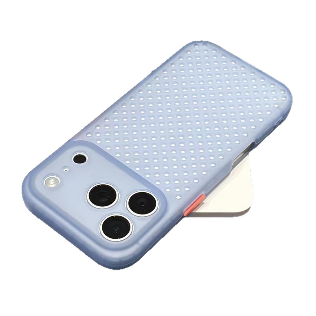 Ins Honeycomb Heat Dissipation Mesh Shell Is Suitable for Apple 17Pro Transparent Mobile Phone Case iPhone16/15/14 Matte 13