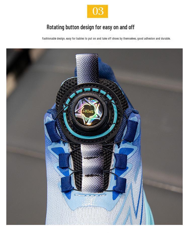 Breathable Boys' Mesh Sneakers - Spring & Autumn Shock-Absorbing Running Shoes with Soft Sole for Casual Wear