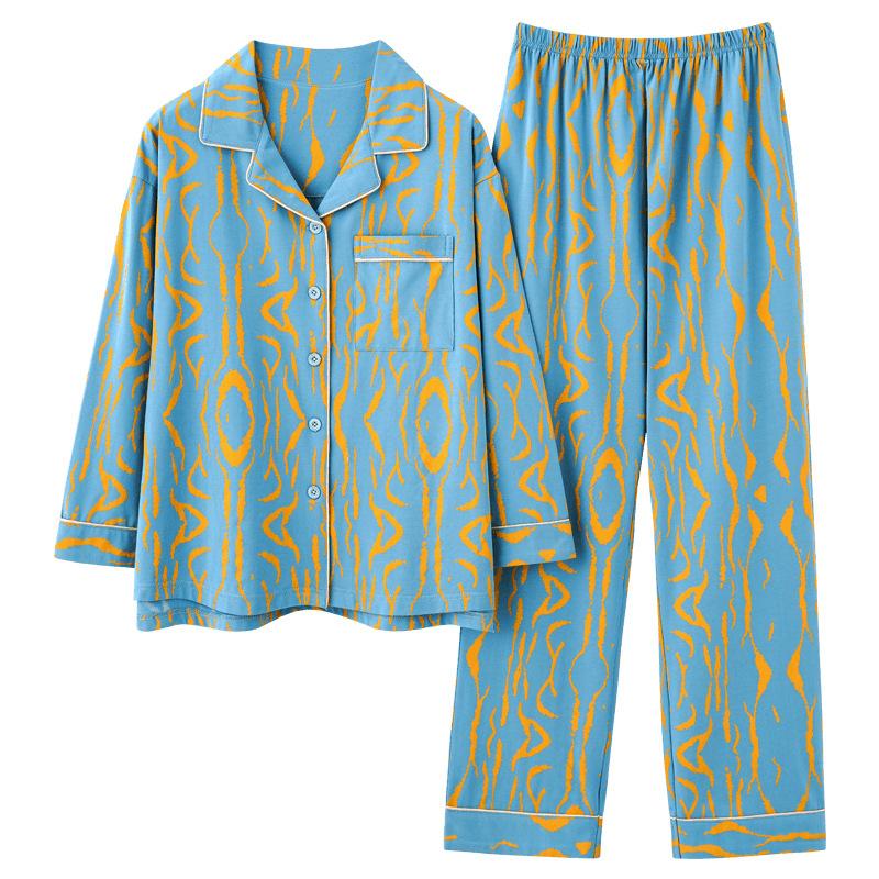 Pajamas women spring and autumn pure cotton long-sleeved 1011 new cotton suit Korean version casual can be worn outside loungewear