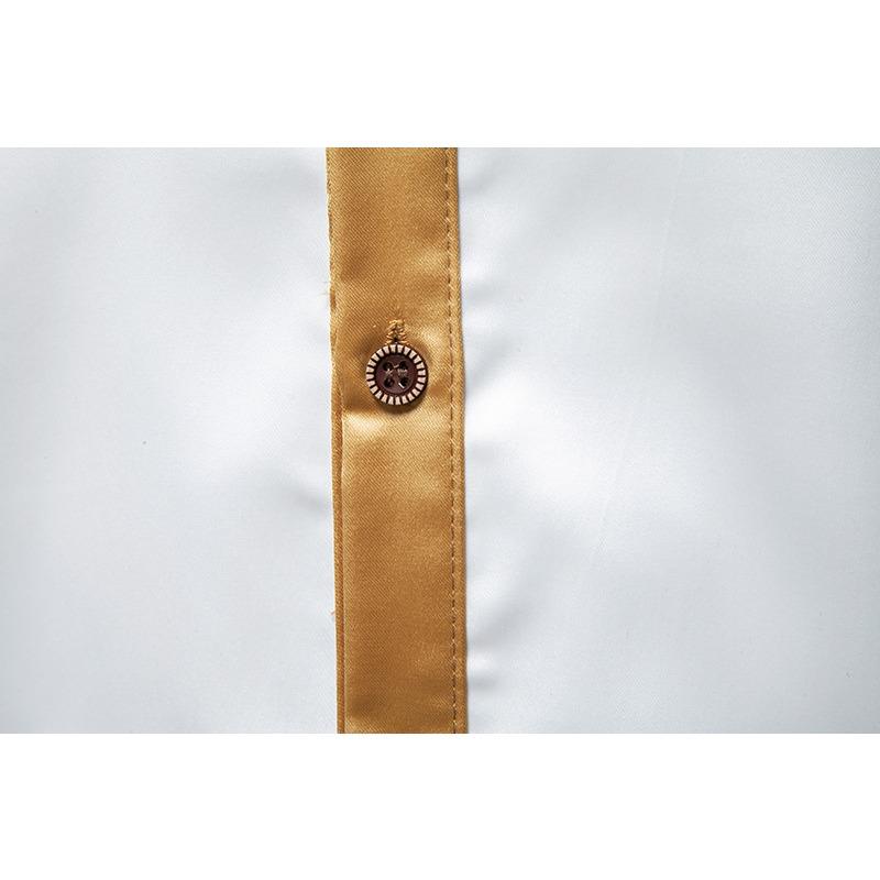 Men S Fashion Satin Smooth Color Block Long Sleeve Shirt