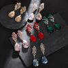 European Style Geometric Alloy Drop Earrings For Women With Irregular Design Fashion Jewelry