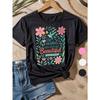 European Size Inspiring Youth Girl Design He Makes Everything Beautiful Printed Cotton T Shirt Loose Fitting Short Sleeved Round Neck