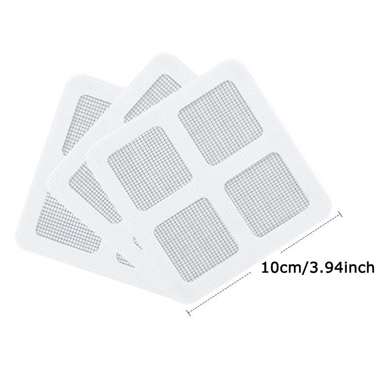 WTEMPO 50PCS 10*10CM Disposable Floor Drain Stickers Bathroom Hair Anti Clogging Filter Mesh Stickers, Shower Floor Drain Square Mesh Cover