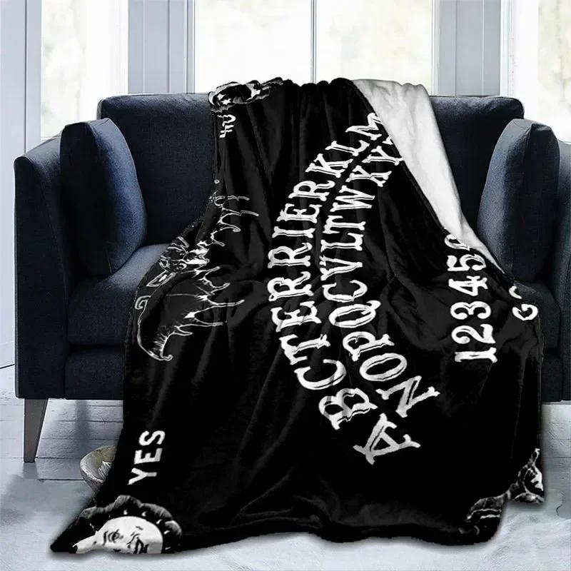 Cat Skulls Board Throw Blanket Witchy Premium Blanket Gothic Home Decor Goth Blanket Halloween Decor Witchcraft Blanket