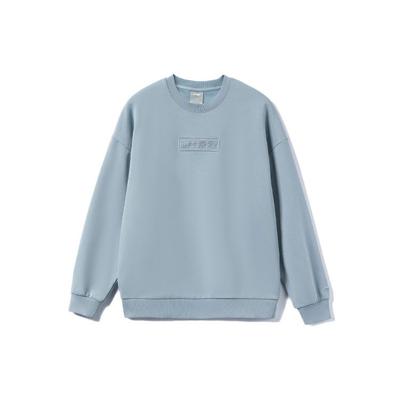 Li-Ning Training Series Logo Round Neck Pullover Long Sleeve Sweatshirt Unisex Sweatshirt William-Blue AWDRB76-5