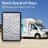 Foldable Aluminum Sunshade for RV Windows - Blackout Foil Travel Camping Side Block