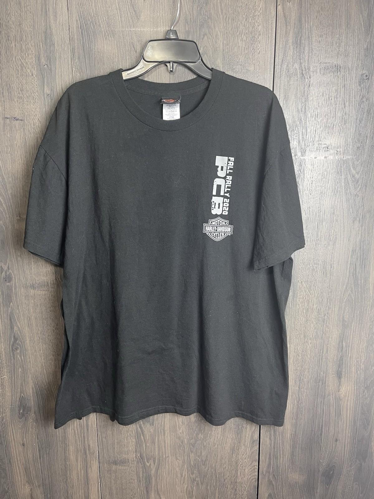 Harley Davidson Panama City Beach T Shirt USA Motorcycle Biker Street 2XL Black Unisex T-Shirt XXXL