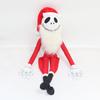 Halloween Ornament Super Soft Plush Skull Santa Design Spooky Halloween Ornament Short Plush Doll Bookshelf Car Decor