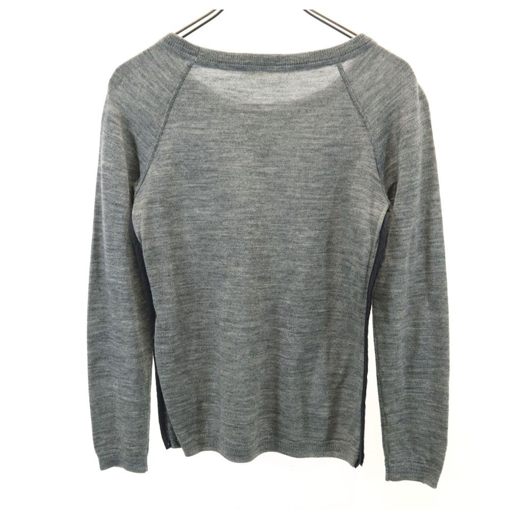 Prada Made In Italy Long Sleeve Sweater 42 Gray Knit Women Used