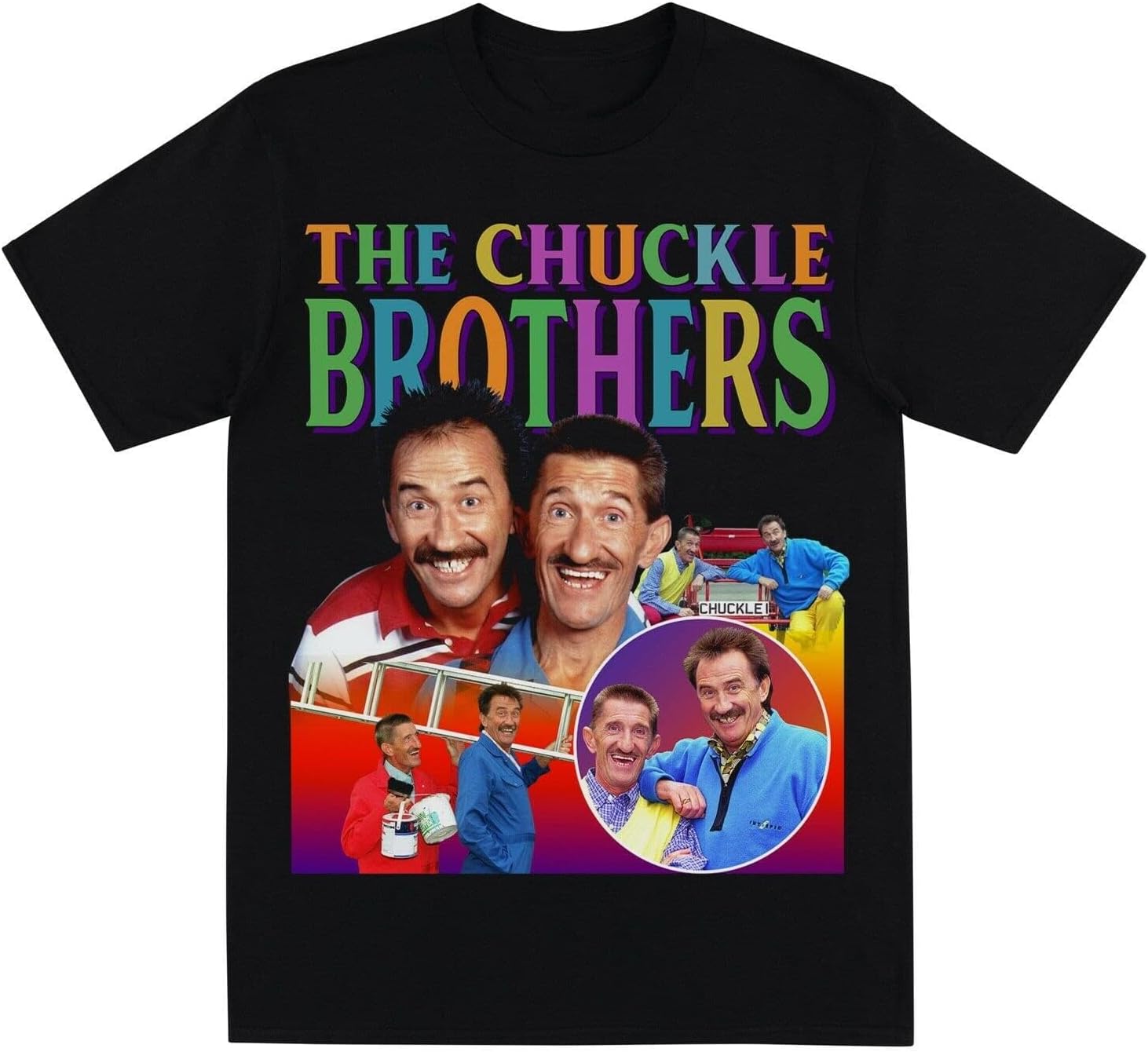 Chuckle Brothers Homage T Shirt Mens T-Shirt Womens Tee Funny Tshirt Black M чёрный