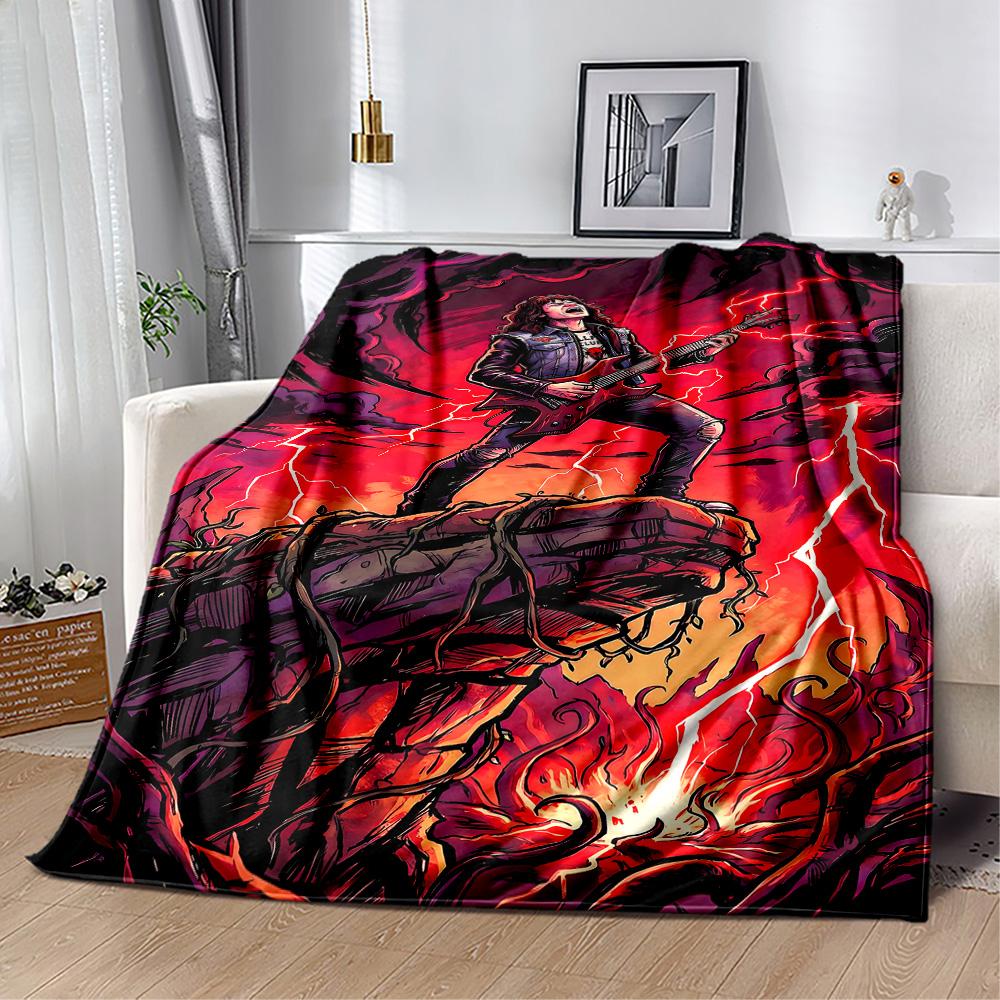 Stranger Things Artwork Suitable Blanket for Offices, Travel, Living Rooms Also a Good Gift for Friends and Family Suitable for All Seasons.