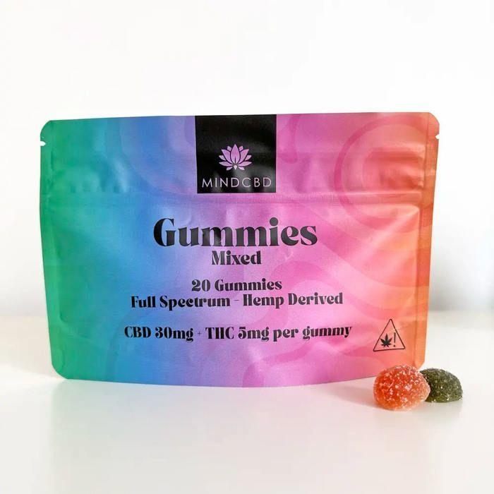 

20 Gummies CBD 30mg + THC 5mg (Multi-Fruits) 5 sachets