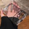 Transparent Glitter Phone Case For For Iphone 17 16 1 14 13 Pro Max 17Pro Air Pating Bumper Lens Protection Clear Back Cover
