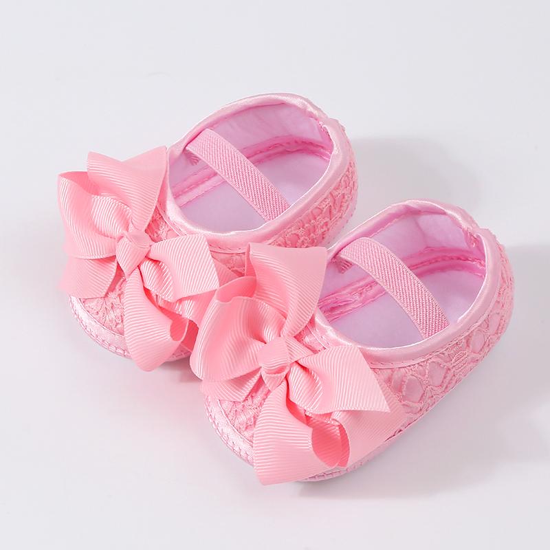 Baby Shoes Headband Set, Cute Bow Princess Shoes From Europe and America, 0-3-6-9-12 Months Baby Shoes Ins