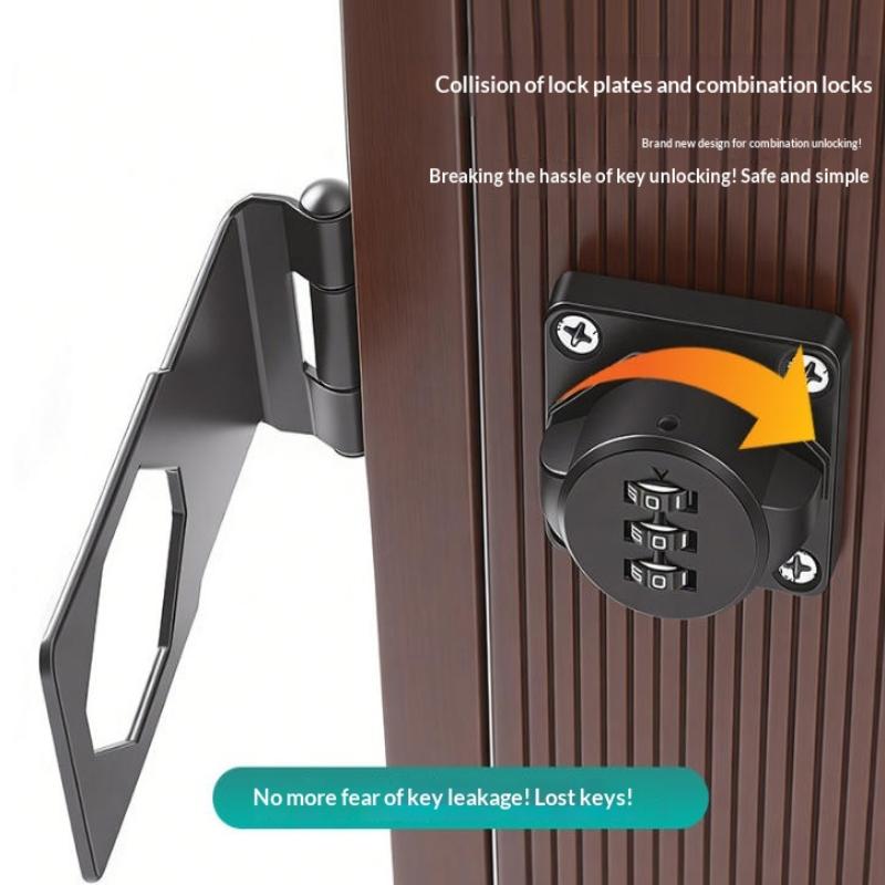 Anti-Pry Cabinet Password Lock 3-Digit Combination Keyless Lock No Damage for Drawer Wardrobe Home School Office Locker