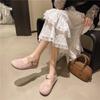 Inner height-increasing slippers for women to wear new thick-soled bag head half slippers with skirt and one pedal slippers