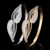 Fashionable Zircon Women's Zircon Leaf Design Light Luxury Temperament Hand Jewelry New Bracelet