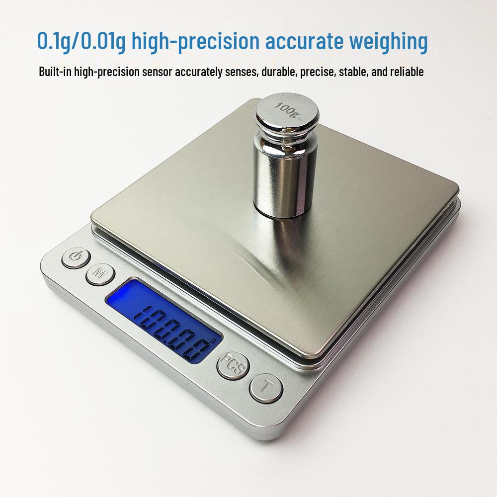 i2000 3kg Kitchen Scale with Double Trays, 0.01g Precision for Baking & Jewelry