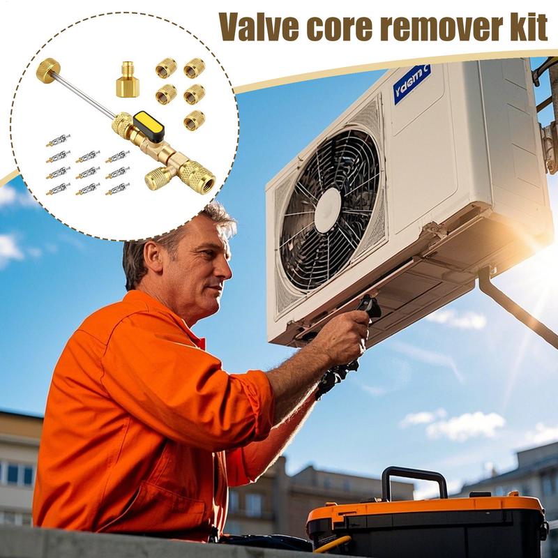 Valve Core Remover Core Extractor And Installer HVAC Valve Remover Installer Tool For Refrigeration Service Air Conditioning