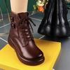 New Luxury Women's Boots Leather Ankle Boots Designer Women's Shoes Warm and Comfortable Retro Women's Casual Shoes Botas Mujer